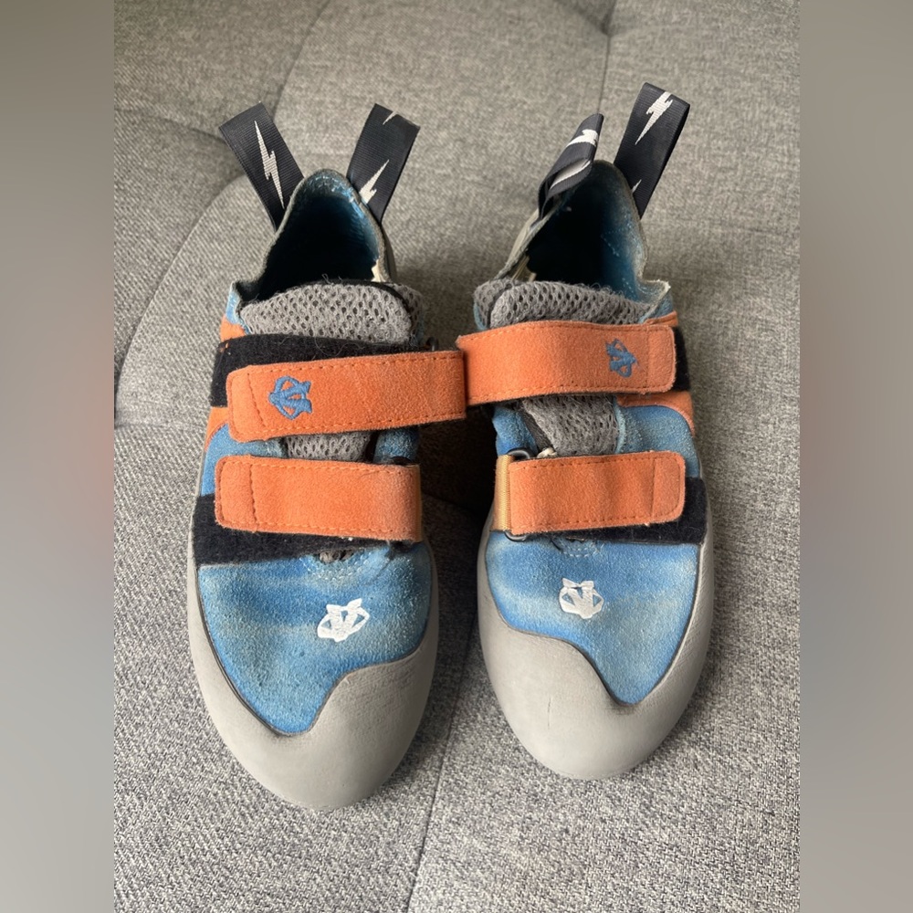 Evolv VTR3D Climbing Shoes Blue Orange Grey US 5 EUR 38 Unisex